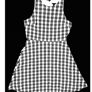 Anne Taylor Factory Check Sleeveless Fit & Flare dress